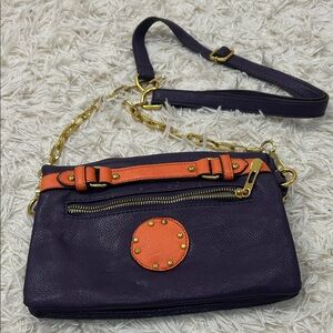 Stylish Purple and Orange Women's Bag